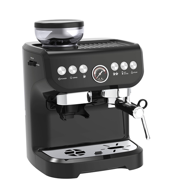 WG-517(Brushed Stainless Steel Black Coffee Makers Barista Machine)-3