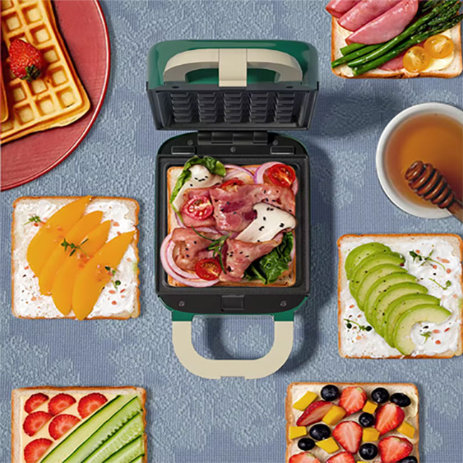 WZ-588(Sandwich Maker-Dark Green light Green Pink)-1