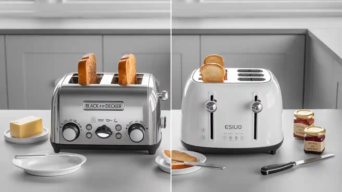 Comparing Black and Decker 4 Slice Toaster and ESIUO Models