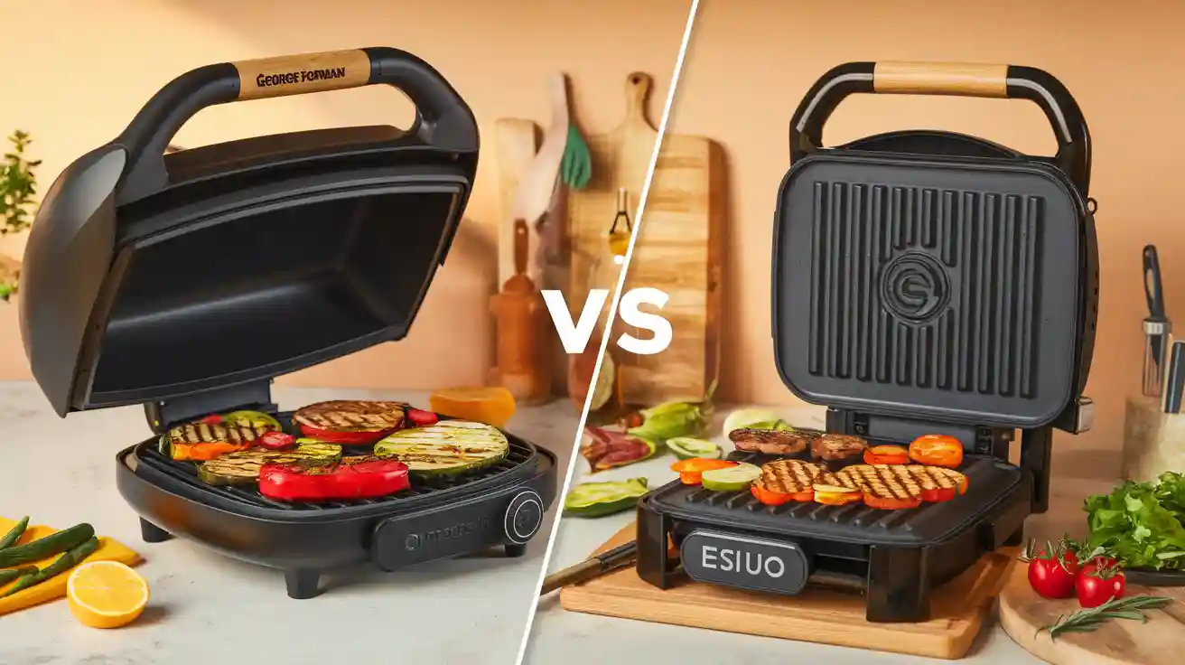 George Foreman Contact Smokeless Grill Technology Compared to ESIUO Contact Grills