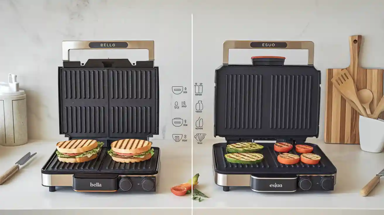Side by Side Review Bella and ESIUO Contact Grills
