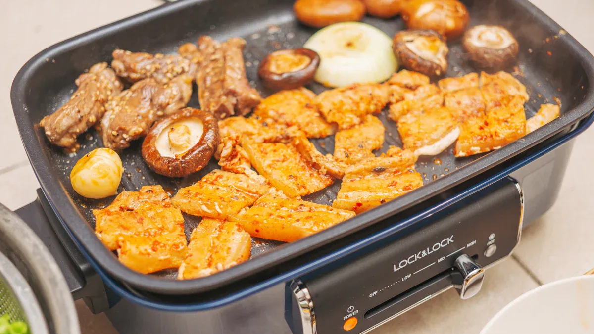 Cooking Surface Upgrades Over Power XL Contact Grill Plus