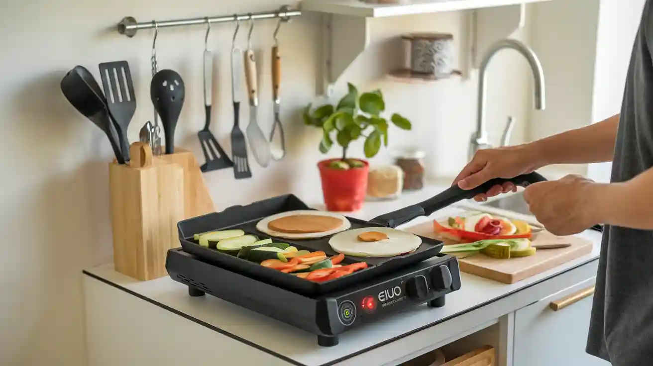 Discover 5 Ways the ESIUO Portable Griddle Maximizes Space in Tiny Kitchens