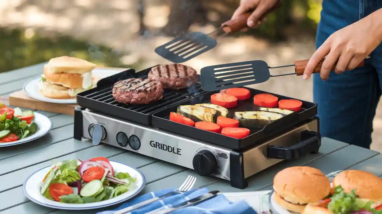 Portable grill griddle combo brings sizzle and simplicity