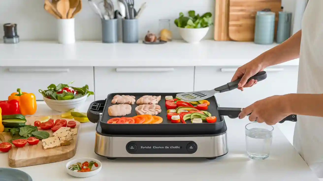 Portable electric griddle makes healthy cooking easy