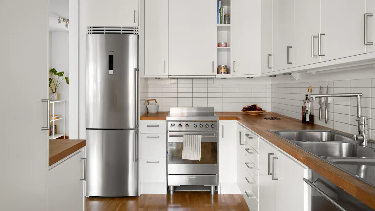 Integrating Compact Appliances for a Cohesive Small Kitchen Look