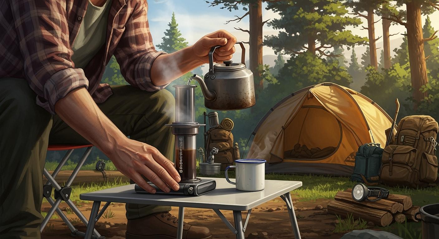 Step-by-Step Guide to Using a Portable Coffee Maker While Camping