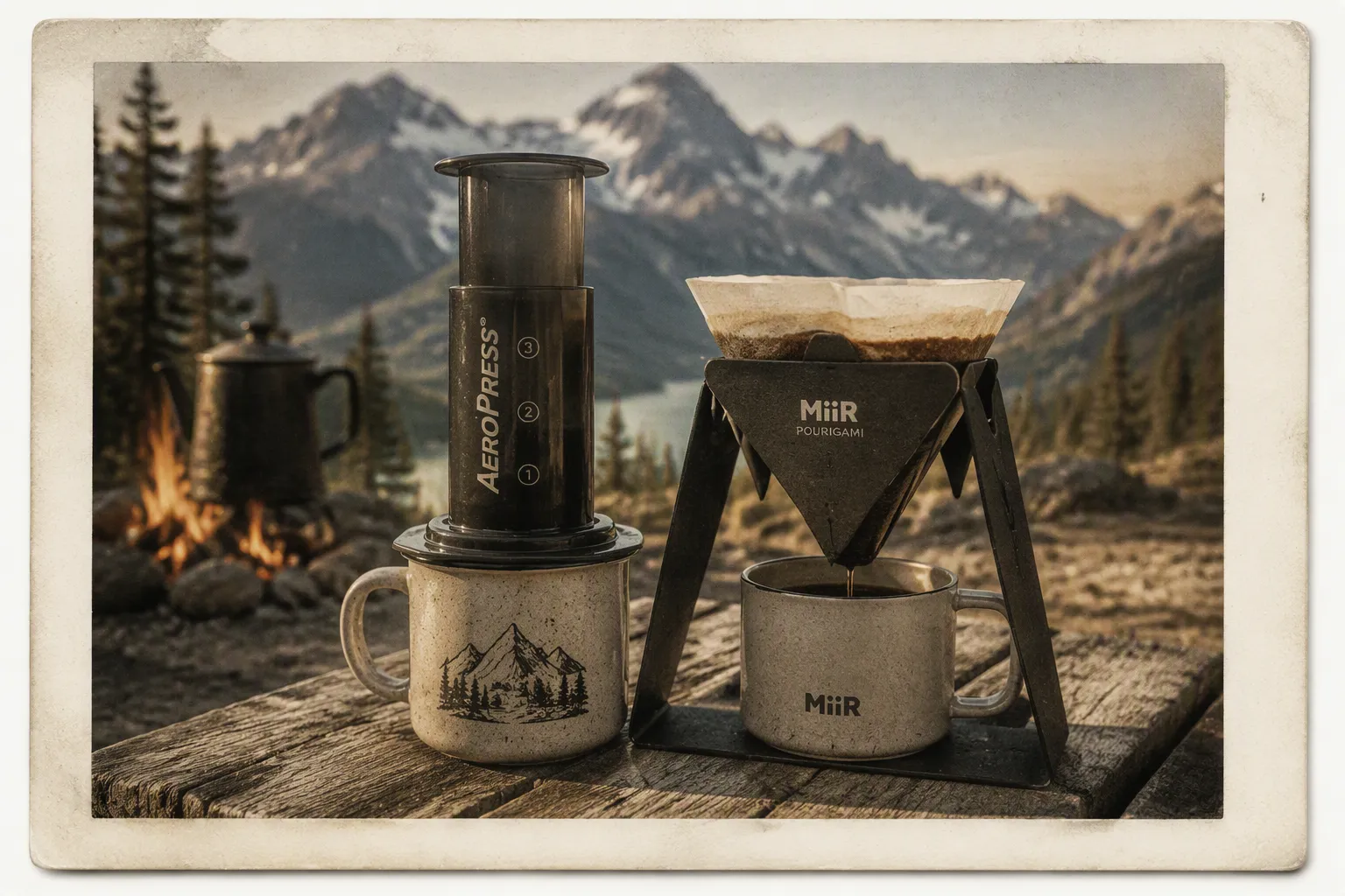 Portable Camping Coffee Maker Showdown: AeroPress Go vs. MiiR Pourigami